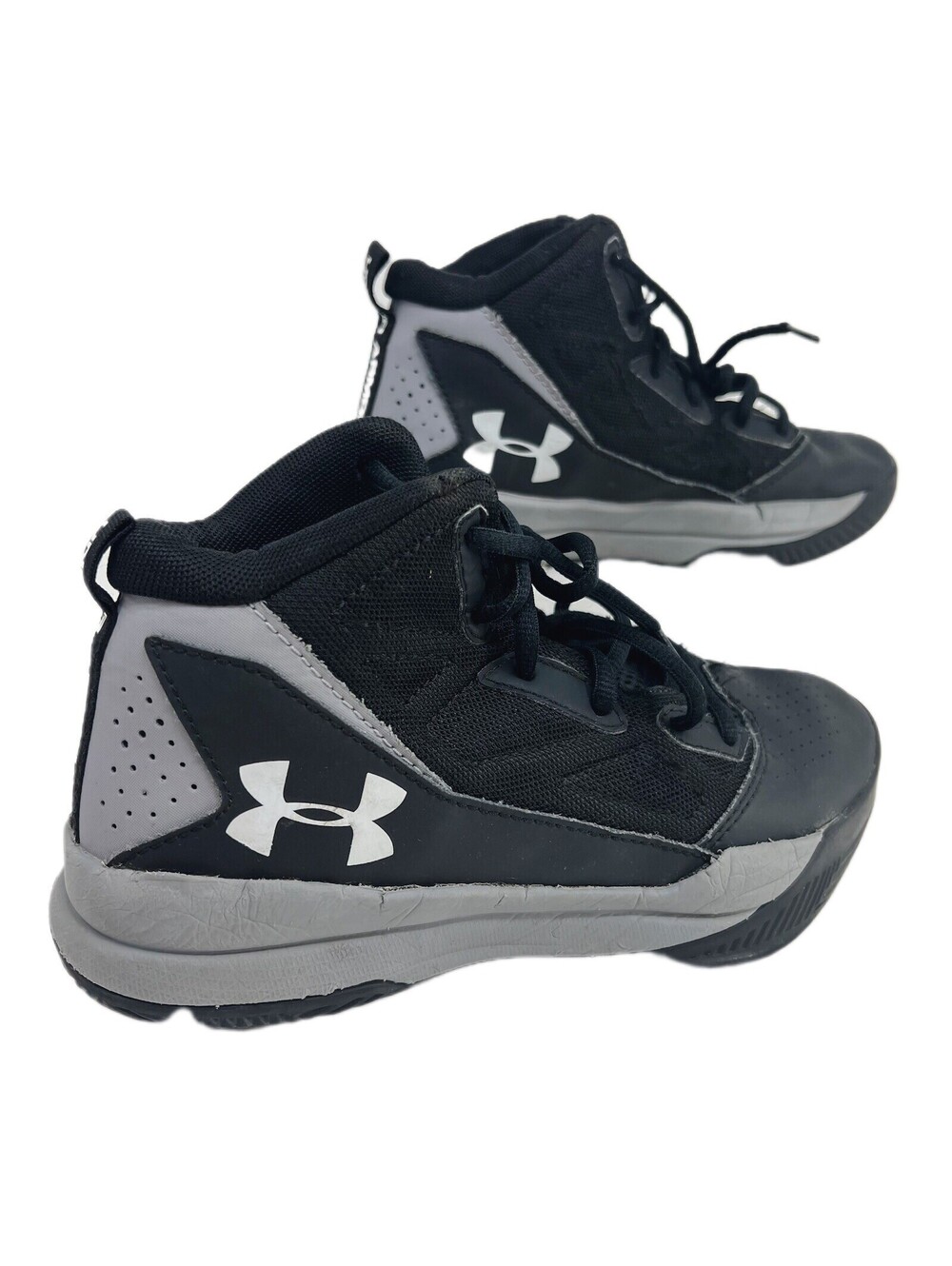 Under Armour Sneakers Boys 3.5Y BGS Jet Mid Basketball Shoes Black 1274067-001
